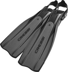 Cressi Pro Light Palmes Réglables de Plongée/Natation Mixte, Noir/Argent, S/M-40/41