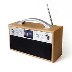 XORO Draagbare DAB+/FM internetradio, DAB 250IR met wifi, Bluetooth, Spotify Connect, Podcast, 2,4 inch kleurendisplay, wekfunctie, app-bediening, telescopische antenne