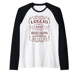 Le Leggende Sono Nate A Luglio 2007 17 Anni Di Compleanno Maglia con Maniche Raglan