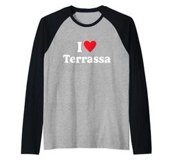 I love Terrassa Camiseta Manga Raglan