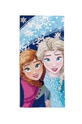 hermet, Disney, Drap de Plage Frozen, 70 x 140 cm, Serviette de Plage ou Piscine, 100% Coton Doux, Pratique et léger