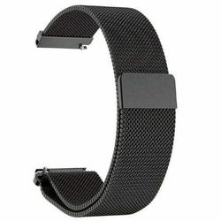 System-S Armband 20 mm Milanese av metall för Samsung Galaxy Watch 4 Smartwatch svart, svart, Eine Grösse, Klassisk