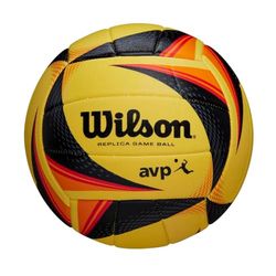 Wilson OPTX AVP VB Ball, WTH01020XB Pallone da Pallavolo, Pelle Sintetica, Replica, Dimensioni Ufficiali, Giallo