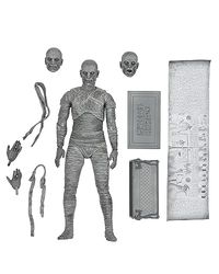 NECA Universal Monsters Ultime Momie Action Chiffre, 7-Pouce Hauteur, Noire/Blanche