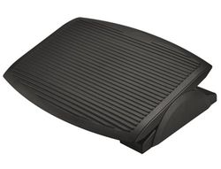 Q-Connect 936149 Repose-pieds Polystyrène Ergonomique Confort Support Inclinaison Ajustable 450 x 115 x 340 mm Noir