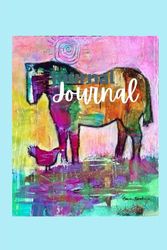 Lined Journal Notebook with Horse Art Cover