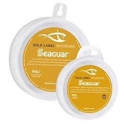 Seaguar, guldetikett saltvatten fluorkarbonlinje, 25 meter, 18 kg testad, 50 cm diameter, guld