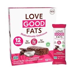 Love Good Fats Coconut Chocolate Chip Snack Bar, 39 g