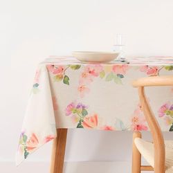 BELUM | Stain Resistant Tablecloth Size 140 x 140 cm - Extra Soft Touch Tablecloth Colour Multicolor - Tablecloth 100% Made in Spain Fabric 100% Organic Cotton - Tablecloth Model 0120-350