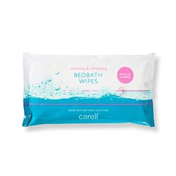 Carell Bed Bath Wipes - Pack of 1 - 8 Wipes - Easy to use, Containing Aloe Vera, Dermatologically Tested, Alcohol-Free, Gentle pH Neutral Formula