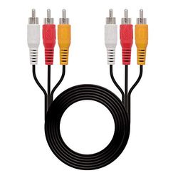 Nano Cable 10.24.0802 audiokabel (3 cinch-stekker, 1,8 m), zwart