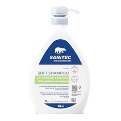 "Sanitec SOFT SHAMPOO, Shampoo Delicato per Lavaggi Frequenti, Con Pantenolo e Cheratina, Ideale per Tutti i Tipi di Capelli, Formula Dermatologicamente Testata, 600 ml"