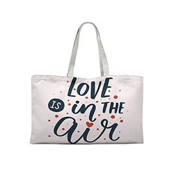 Bonamaison Bolso De Mano Impreso, 100% Algodón, Bolso de la Compra Reutilizable, Bolso De Compras, Ecológico, Plegable, Bolso de Tela de Lona con Asas, 47x42 Cm - Diseñado y Fabricado en Turquía