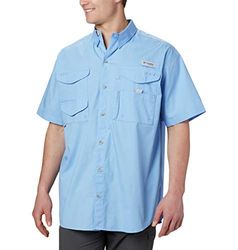 Columbia, Camicia a Maniche Corte Bonehead da Uomo, Bianco, XXL