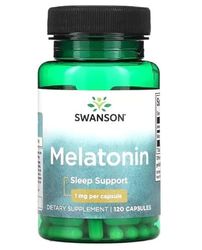 Swanson Melatonina 1mg - Suplemento para Sueño de Calidad y Regulación del Ciclo Circadiano - 120 Cápsulas