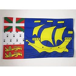 AZ FLAG - Saint Pierre And Miquelon Flag - 3x5 Ft - 100D Polyester Saint-Pierrais - Miquelonnais Banner with Two Metal Grommets - Fade Resistant - Vivid Colors - 3' x 5' Feet - 150x90 Cm