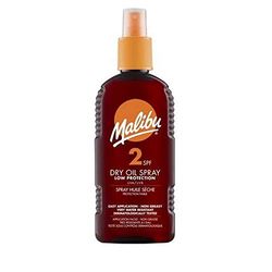Malibu Low Protection Water Resistant Non-Greasy Dry Oil Sun Spray SPF 2, 200ml