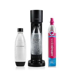 SodaStream Bruiswatertoestel, voor de verwerking van water in spatwater, inclusief 1 fles à 1 liter en 1 cilinder van kooldioxide, CO2, levensmiddelen, 425 g, met Rapfanaansluiting