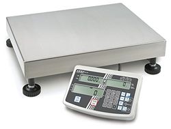 Plataforma Báscula [Núcleo IFS 100 K de 3L] la Industria BOSCHE con Cómodo Teclado numérico para una entrada de datos Cómoda, rango de pesaje [Max]: 75 kg/150 kg, Lectura [D]: 1 g/2 G, reproducibilidad: 1 g/2 G, linealidad: 4 G/8 G, placa de pesaje: Alto 500 x 400 x 137 mm (Acero Inoxidable)