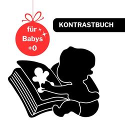 Kontrastbuch für Babys: Erste Bilderbuch zur Weihnachtszeit | Ein Montessori-Buch für die visuelle Entwicklung von Babys | +0