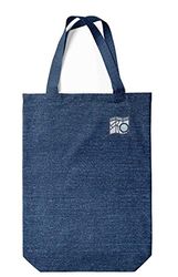 Green Fish Denim - Bolsa de transporte reutilizable para bebé, lavable, plegable, bolso de mano con asas, 22 x 26 cm