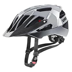 uvex quatro - veilige mtb-helm voor dames en heren - individueel verstelbare pasvorm - wasbare binnenvulling - rhino black - 56-61 cm