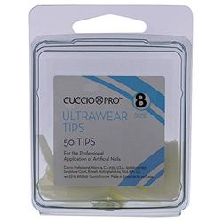 Cuccio Ultrawear – Set di nail tips, taglia 8