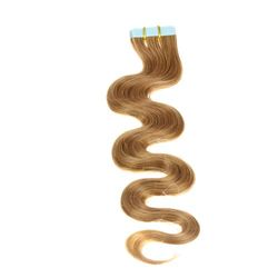 Just Beautiful Hair - 30 x 2.5 g Fasce Adesive Capelli Veri Remy Indiani ondulate 50cm - 12 biondo miele, 1x30 ciocche