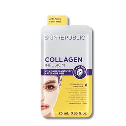 Skin Republic Collagen & Vitamin E Infusion Sheet Mask | Helps with Fine Lines & Wrinkles | For Younger-looking Skin | Made in Korea (Pack of 1)