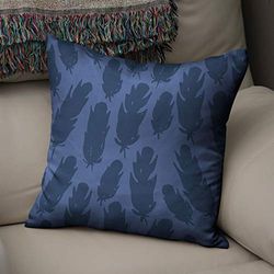 BonaMaison Housse de Coussin Motif, Bleu Taie d'oreiller pour Lit Voiture Canapé Maison Salon Chambre, Décoration D'intérieur, 50x50cm - Conçu et Fabriqué en Turquie