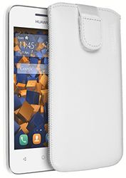 mumbi etui skórzane kompatybilne z Huawei Y3 etui skórzane Case Wallet, białe