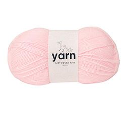 Korbond DK Baby Pink Yarn - 100g Acrylic Wool - Lightweight, Hypoallergenic & Durable Double Knit Crochet Yarn Knitting Wool (290m Total)