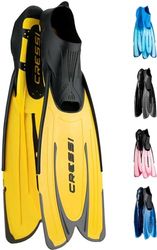 Cressi Água Short, Aletas de Snorkeling unissexo para adulto, amarelo (amarelo / prata, 39/40