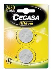 Cegasa CR2450 – Pack 2 lithium-knoopbatterijen, zilver