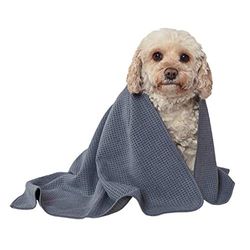 Glart soft, absorbent dog towel pet towel, microfibre dog bath towel 80 x 55 cm