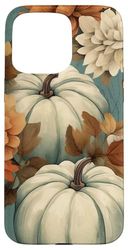 Autumn Flower Fall Pumpkin Case for iPhone 15 Pro Max