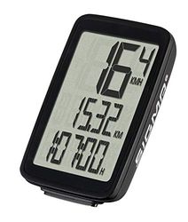 Sigma Sport Pure 1 Fietscomputer, 4 functies, groot display, kabelgebonden fietssnelheidsmeter, zwart