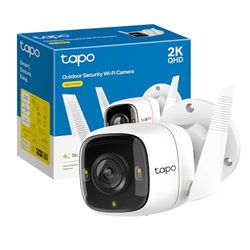 Tapo C320WS Telecamera Wi-Fi Esterno 2K 4MP, Telecamera di Sorveglianza, Visione Notturna a Colori, Rilevazione Movimento con Allarme, Audio Bidirezionale, Compatibile con Alexa, IP66