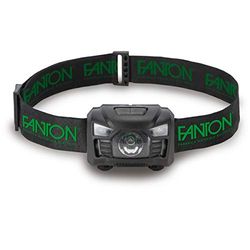 FANTON 62569 Uppladdningsbar huvudlampa vit/röd lampa med tryckknapp och USB-laddningsbar sensor i upp till 20 timmar