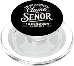 Él me respondió – Diseño de las Escrituras del Salmo en Español PopSockets PopGrip para MagSafe