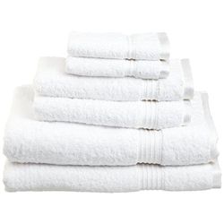 Superior Asciugamani NS, Cotone, Bianco, 6PC Set