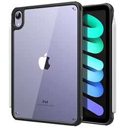 TiMOVO Cover per iPad Mini 7 2024 (A17 PRO)/ iPad Mini 6 2021, iPad Mini 7a/6a Generazione 8,3 Pollici, Cover Protezione in TPU Trasparente AntiGraffio, Supporta Ricarica Apple Pencil PRO, Nero