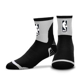 For Bare Feet NBA Logoman Surge Quarter strumpor för män, svart, stor, svart, Large