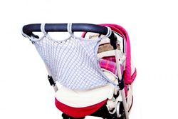 Sunnybaby 18265 kinderwagen-boodschappennet met ankersluiting - Kleur: grijs