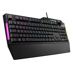 ASUS TUF Gaming K1 RGB keyboard with dedicated volume knob, spill-resistance, side light bar and Armoury Crate