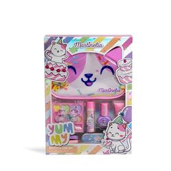 MARTINELIA - Set trucco per bambini e astuccio - Palette di 6 ombretti per ragazza + 1 smalto + 1 lucidalabbra + 1 balsamo per labbra + 1 lime + elastici per capelli e astuccio per trucco - a partire