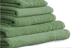 Omega Towel 700gsm Egyptian Cotton Abecé Casa (Moss, Shower 70 x 140 cm)