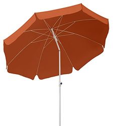 Schneider 680-05 paraply Ibiza ca 200 cm Ø, 8 delar, rund, terrakotta, 200 x 200 x 215 cm