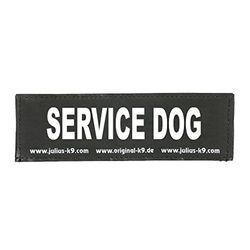 Julius-K9 Verwisselbare haak & lus patches, Service Hond, Large, Zwart