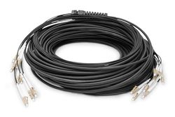 DIGITUS DK-24338U100BK-BBB – Cavo In Fibra Ottica OM4 – 100 m – da LC (UPC) a LC (UPC) – Cavo Di Breakout A 8 Fibre – 1/10/40/100 Gbit/s – Multimodale MM – Fibra: 50/125 µ – Nero (Black)